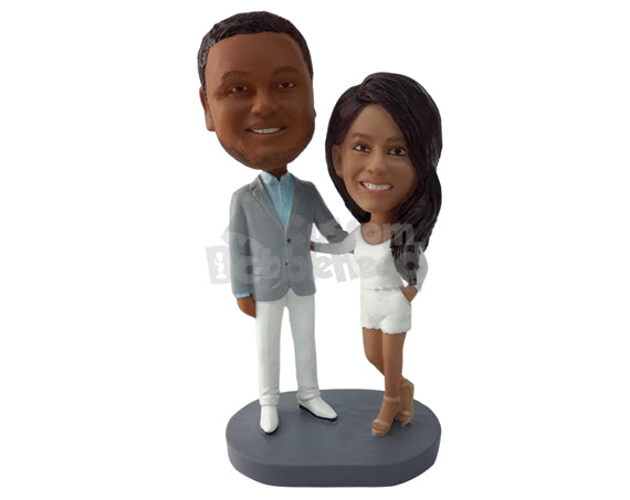 Custom Bobblehead Smartly Dressed Couple - Wedding & Couples Couple Personalized Bobblehead & Cake Topper Custom Bobblehead Smartly Dressed Couple - Wedding & Couples Couple Personalized Bobblehead & Cake Topper